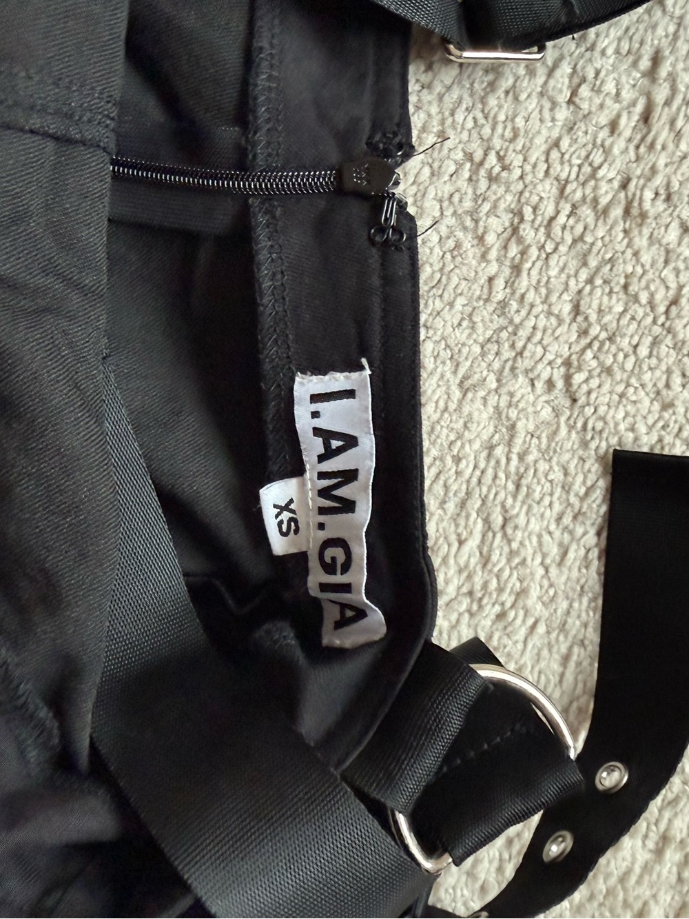 I.AM.GIA Cobain black overalls with chain - Picture 4 of 4